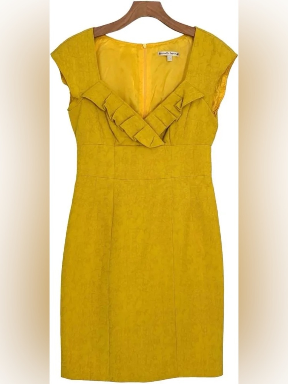 Nanette Lepore Yellow Textured Dress